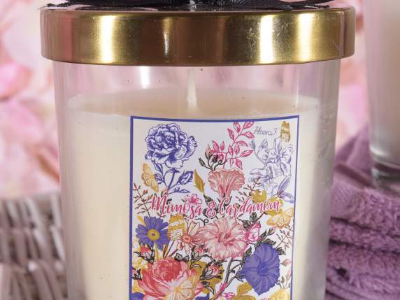 Foulard scented candle in glass jar with lid