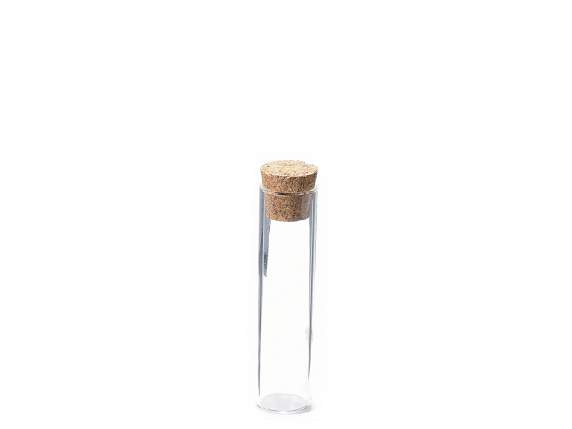 Glass test tube with cork stopper