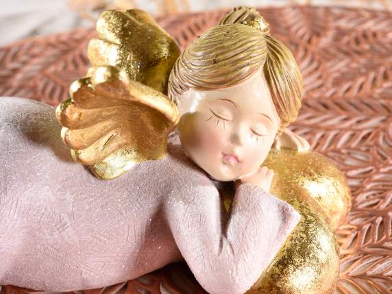 Sweet dream angel in glittery resin to be placed on