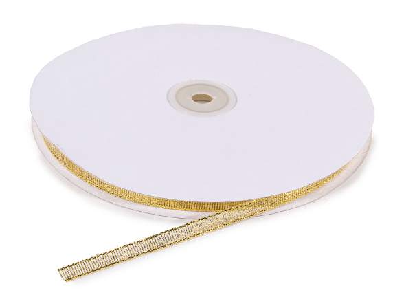 7mm gold lamé ribbon