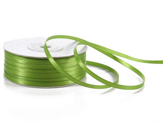 Garden green double satin ribbon