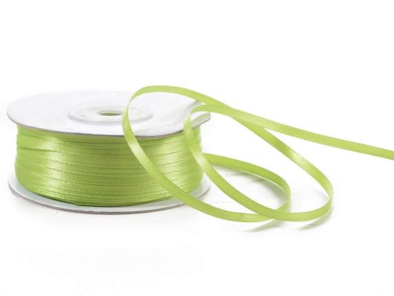 Apple green double satin ribbon