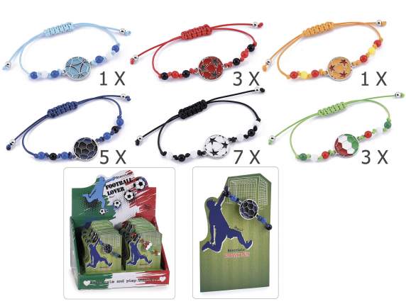 String bracelet The world of football in display and card