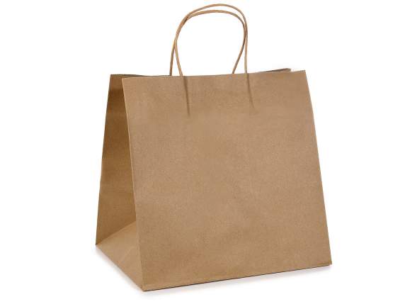 Large bag - envelope with wide base in recycled kraft paper