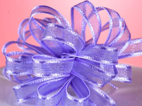 Veil ribbon with lavender tie