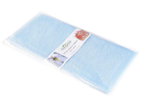 Baby blue plain organza towel