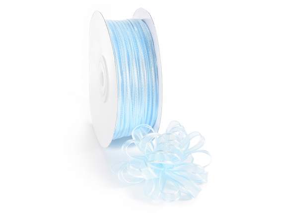 Veil ribbon with baby blue tie