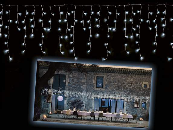 Rain light 180 hanging wires, 900 cold white LEDs