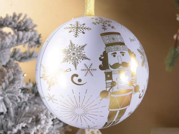 Openable metal ball to hang Regal Christmas