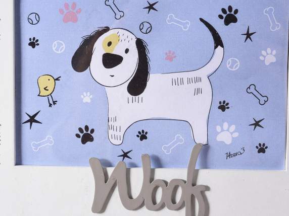 Wooden animal photo frame to stand