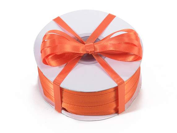 Double satin orange flame ribbon