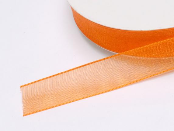 Flame orange organza ribbon 15mm x 50m