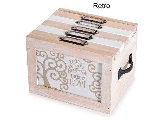 Wooden photo box with 5 albums Tree of Life