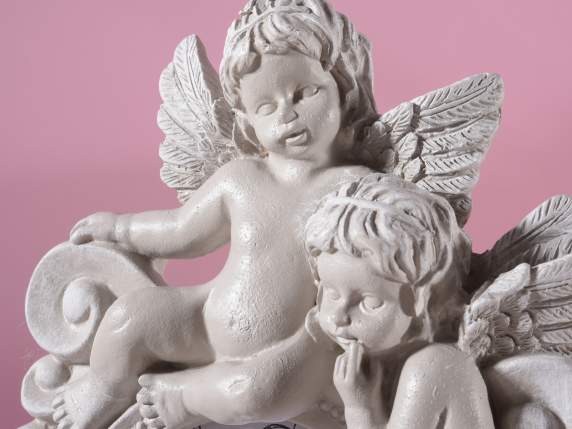 Resin photo frame with decorative angels to place