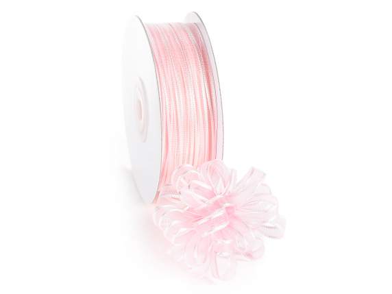 Veil ribbon with candy pink tie