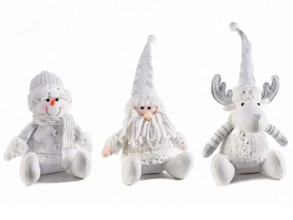 Christmas character in cloth - knit with silver details