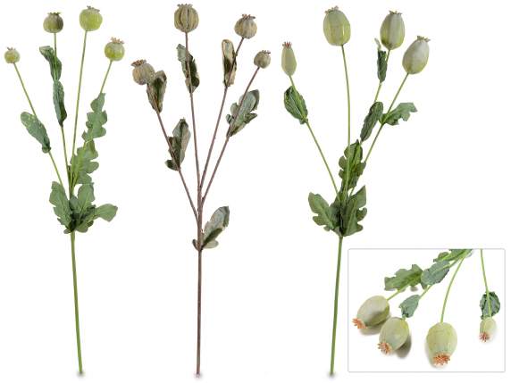 Artificial poppy seed branch