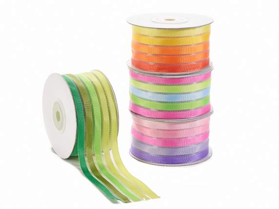 Rainbow fabric ribbon with moldable edges