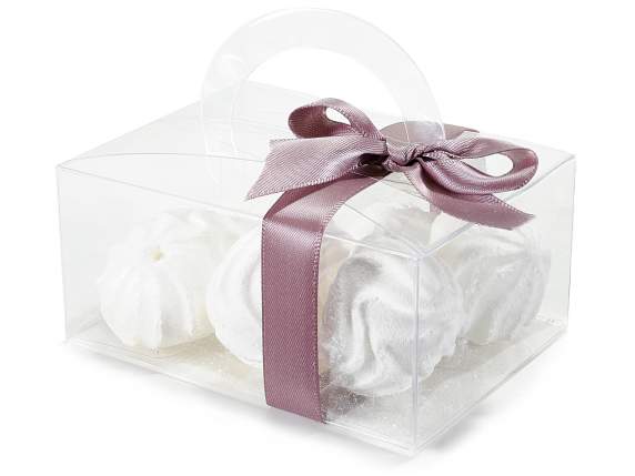 Rectangular PET box - food grade with handle