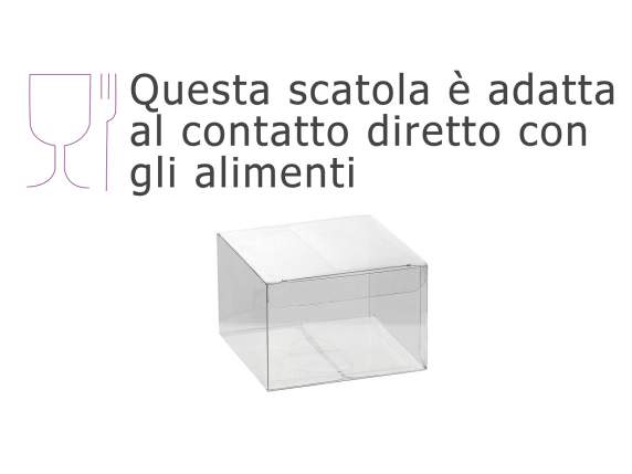 Rectangular box in PET - food use