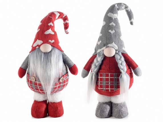 Fabric Santa and Mum with modeling hat