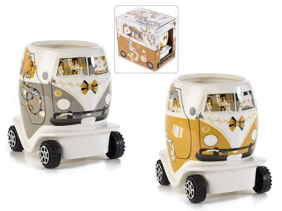 Porcelain cup with wheels Babbo Gang in pack