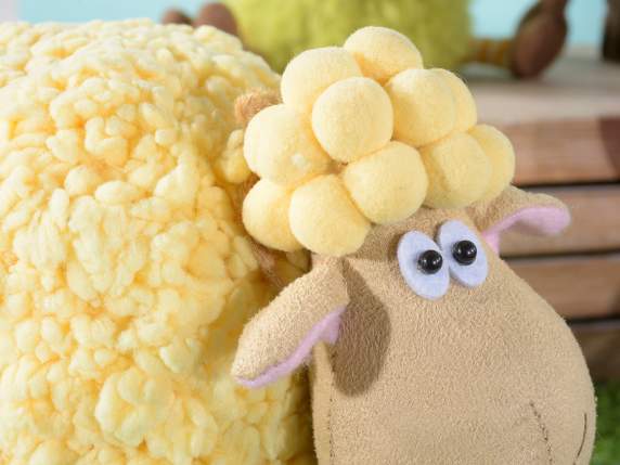 Large soft fabric sheep with bell