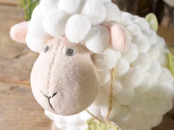 Soft sheep with heart pendant