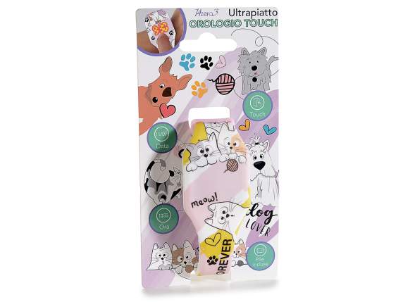 Silicone digital watch Happy Cats display 12
