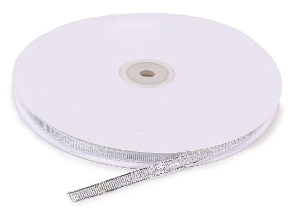 7mm silver lamé ribbon