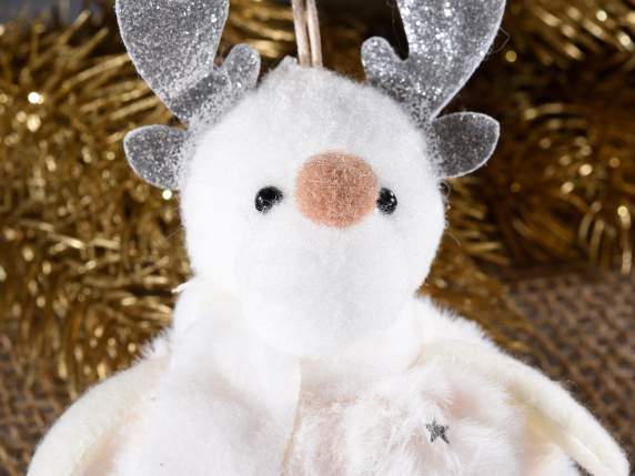 Christmas motif in soft faux fur to hang