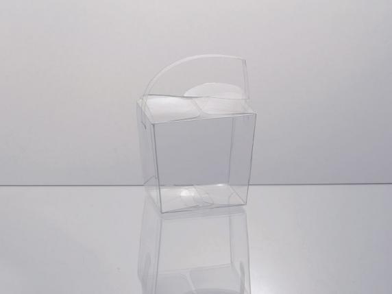 Square PET box with handle - food grade