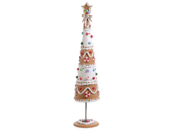 Christmas tree in colored resin paste Sweet icing
