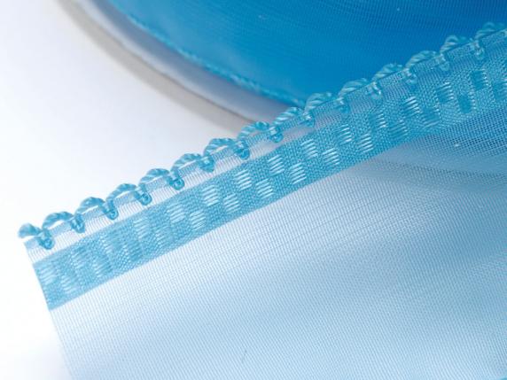 Organza ribbon with turquoise tie