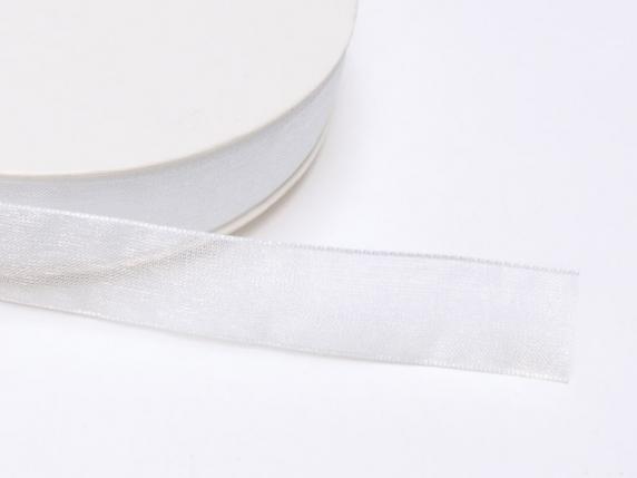 Snow white organza ribbon 15mmx50mt