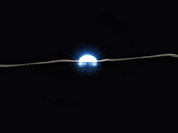 Battery light string 10m, 100 cold white minileds