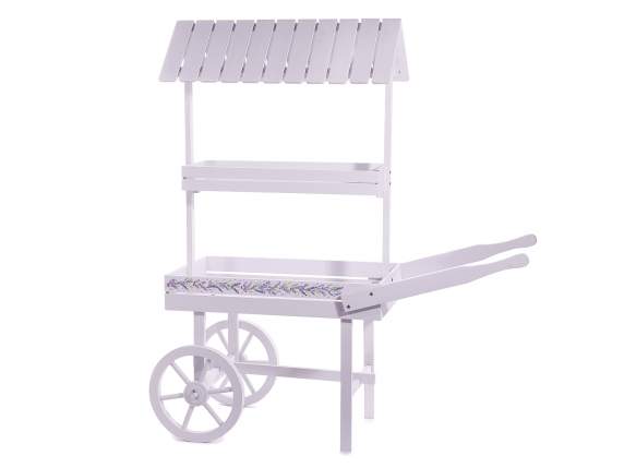 Exhibition and decorative cart in lilac wood Lavender