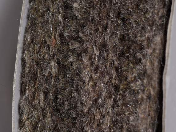 38mm wool effect melange fabric ribbon