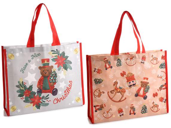 16L Non-Woven Fabric Bag with Christmas Print