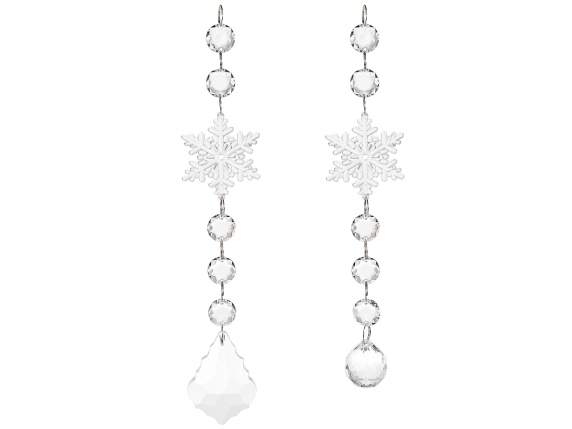 Hanging decoration ice bow glass effect with decoration