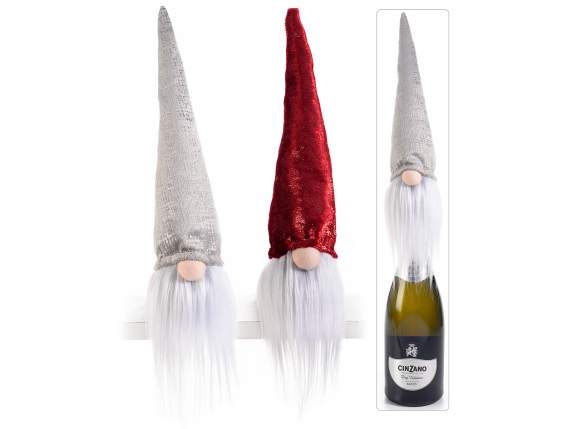 Santa Claus fabric cap with velvet hat