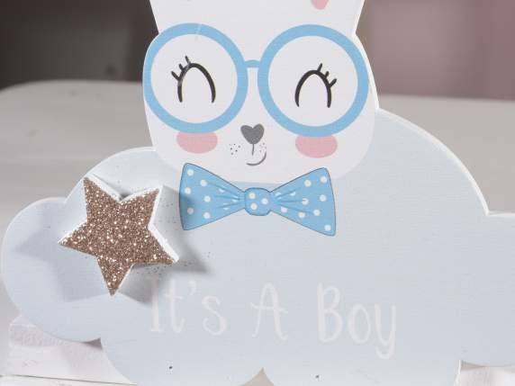 Wooden photo holder for children with 3 frames to place on