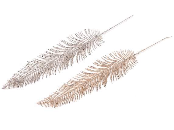 Artificial branch of glitter fern