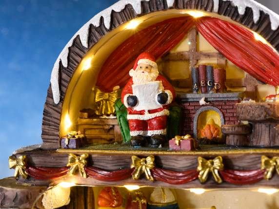 Christmas landscape with movement, warm white lights, music