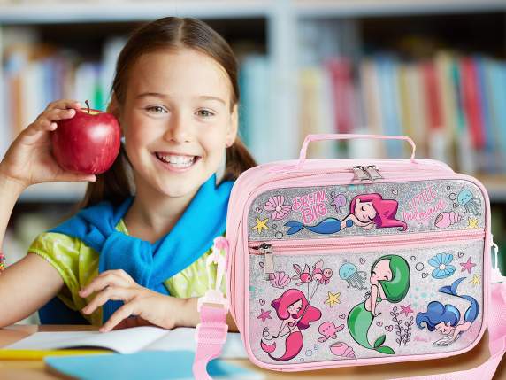 Thermal bag-lunch bag with front pocket, handle