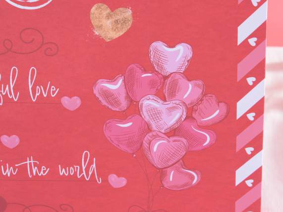 Large paper bag-envelope with Valentines Day print