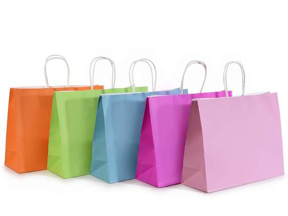 Medium horizontal colored paper bag - envelope