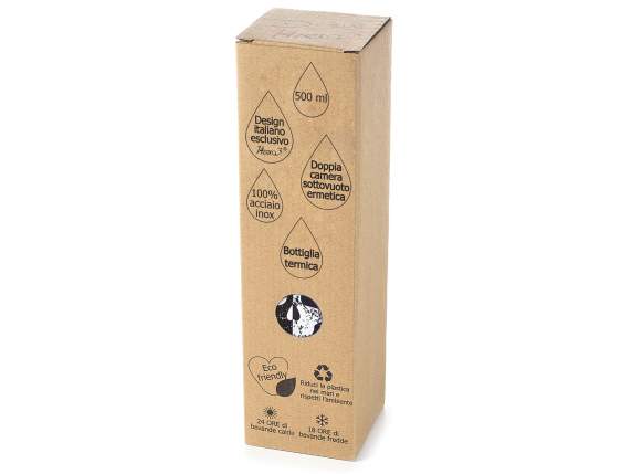 500ml matte stainless steel thermal bottle - flask