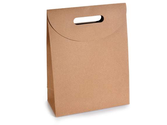 Large natural paper envelope with velcro closure and handle
