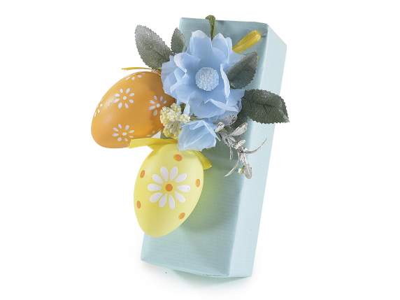 Tube 12 hand painted plastic eggs to hang